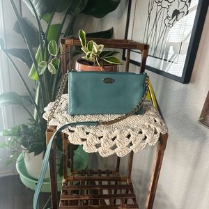 Teal coach crossbody